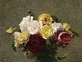 Bouquet of Roses I by Henri Fantin-Latour